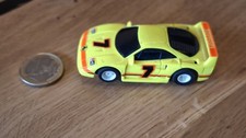 Tyco Ferrari F40 Slotcar Karosserie, Gelb, Startnummer 7