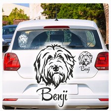 Auto Aufkleber Bearded Collie