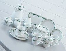 Alt Fürstenberg Kaffeeservice Porzellan 02762 grüne Ranke 31 tlg.  8 Personen