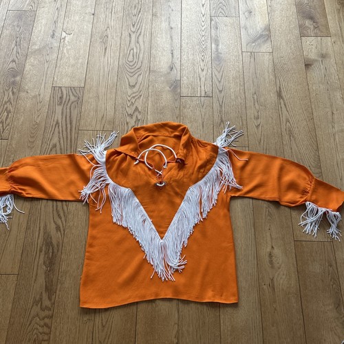 Hemd orange fransen cowboy - hemd,,