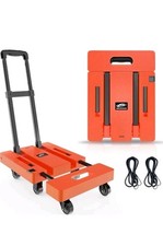 Faltbarer Bollerwagen, tragbarer Dolly zum Umzug, 500LB Gepäckwagen mit 6 Rollen