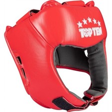 Kopfschutz Leder Top Ten Competition aus Echtleder rot XL NEU