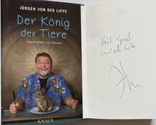 Jürgen von der Lippe Signiert Buch Unterschrift König Tiere Original Autogramm