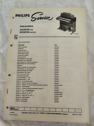 Philips service philicorda - service,
