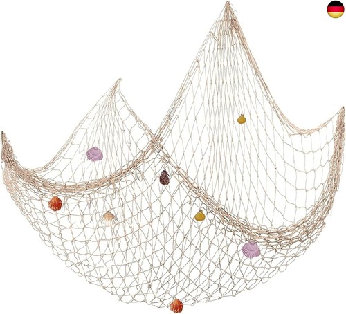 Fischernetz deko muscheln - deko,muscheln,