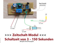 Zeitschalt Modul 4-140 Sek Timer mit Reed-Kontakte und Supermagnet