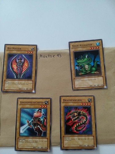 4x spielkarten - yu-gi-oh,