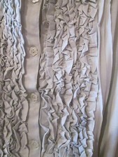 Steilmann-Emozioni Top,Shirt,Weste ,elast.,Gr.,40,42, L,grau ,Rüschen,NP 80€