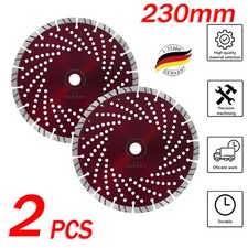 2x Diamanttrennscheibe 230 Beton Granit Stein Profi Diamant Trennscheibe 230mm