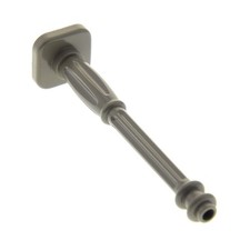 1x Lego Fabuland Laternen Mast 2x2x7 alt-dunkel grau 6 Sockelrillen Lampe 2039