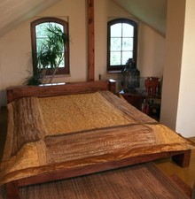 Brokat- Samtdecke, Tagesdecke, Bettüberwurf - goldgelb - 230*270*3 cm