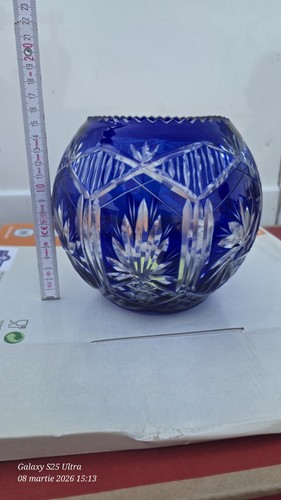 Prunkvase kristall blau - prunkvase,