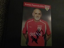 Kostas Papandrafillis, Autogrammkarte signiert, VfB Stuttgart Zeugwart, Rarität
