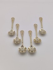 Goldbesteck Löffel echt Vergoldet *TOP* Vintage Cafe Besteck Gold Set 6 Löffel