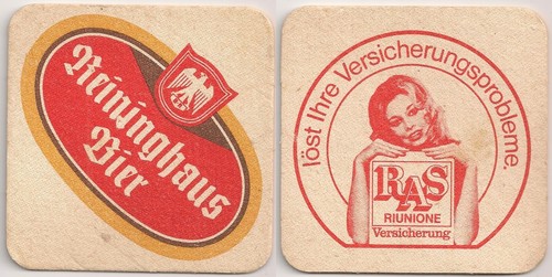 Reininghaus alter bierdeckel - alter,