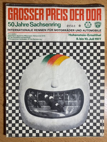 Rennprogramm sachsenring 1977 - sachsenring,