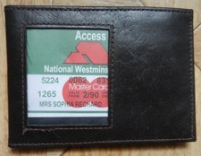 Kartenetui -  Leder - braun - Unisex - 4 Karten + ein Ausweisfach