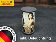 H0 Set 1:87 beleuchtete Litfaßsäule Werbetafel Werbung inkl. LED + Poster