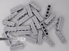 25 x LEGO® MAUERSTEINE 1 x 4 NOPPEN KLINKER ZIEGELSTEINE 15533 NEU HELLGRAU