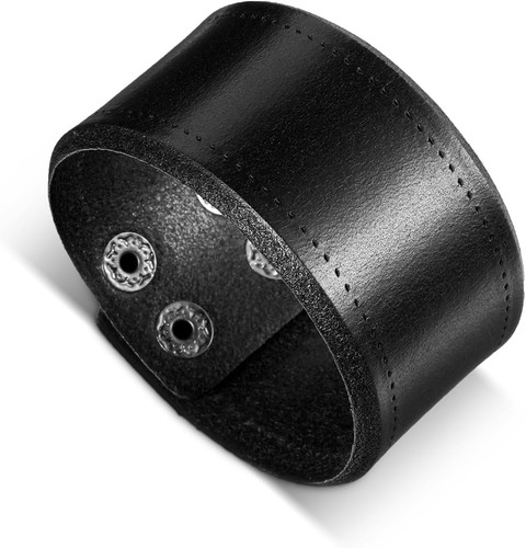 Gothic lederarmband schwarz - gothic,