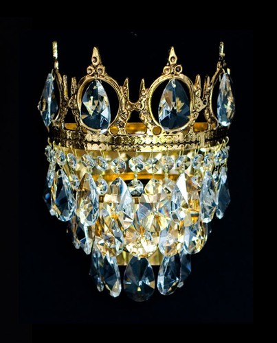 Kristall metall wandlampe - kristall,