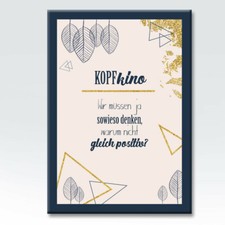 Poster mit Spruch, Kunstdruck