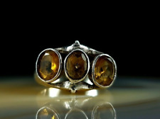 Ring Silber Topas Citrin 19,8 mm Handarbeit - herrlich & massiv silver anello