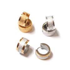 Edelstahl Creolen Klapp Herren