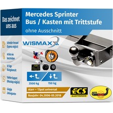 ANHÄNGERKUPPLUNG starr für Mercedes Sprinter 06-18 +13pol E-Satz ABE