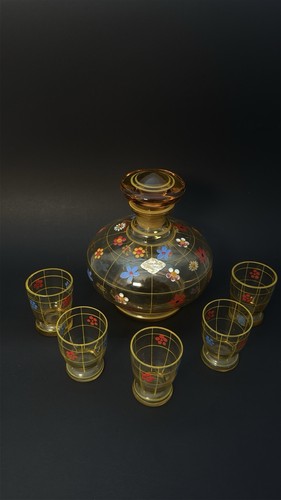 Antique hand painted liqueur