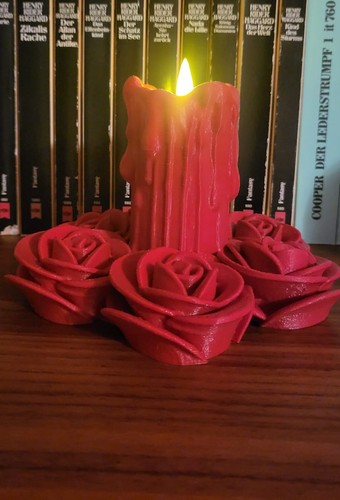 Todeskerze mit rosen - todeskerze,