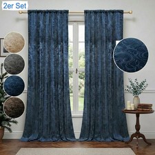 2er Luxus Samtvorhang Gardinen