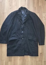 MILANO ITALY Kaschmir Mantel Halbmantel Schurwolle Jacke Schwarz Gr. 56 wie neu