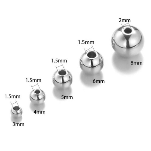 3mm 8mm edelstahl perlen charm - perlen,