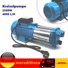 Neu Kreisel Pumpe 4000 l / h 2500Watt Garten Wasser Pumpe Brunnen Hauswasserwerk
