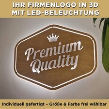 LED Holz Logo Schild