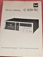 DUAL C-839RC SERVICE/Repar.-Anleitung Download oder Reprint~~in deutsch~~ab 6,50