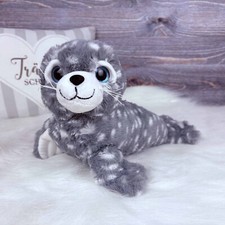 Plüsch Seehund grau-weiß