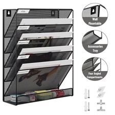 6 Fächer Zeitungshalter Wand