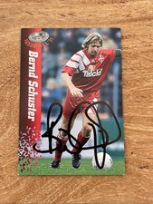 BERND SCHUSTER KÖLN LEVERKUSEN REAL MADRID PANINI ORIGINAL AUTOGRAMM WM EM