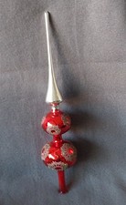 Weihnachtsbaum Spitze rot/silber und farblich passende Kugel