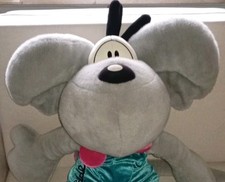 Vintage Original 90er XXL Diddl Maus Depesche ca. 110-120cm Grau/Türkis