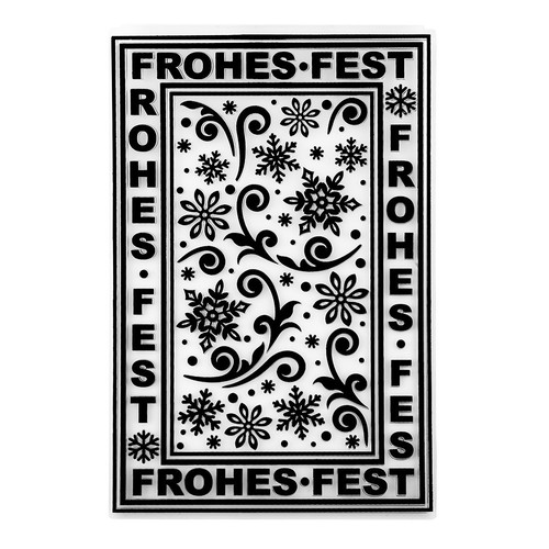 Prägeschablone frohes fest - prägeschablone,