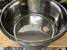Edelstahl / Spüle / Rund / Ø 445  / Höhe 220 mm / Boot / Camping / Pantry