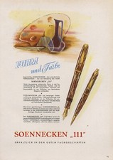 Füller Soennecken 111 Reklame 1951 Füllhalter Werbung Ad