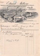 Maschinen-Fabrik Eduard Ahlborn Hildesheim 1900 - Historische Rechnung ~21x29cm