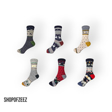 Winter Socken mit Norweger Muster | Weihnachtsocken | Kuschelige Thermosocken