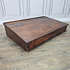 Antiker viktorianischer Schreibschräge Schreibtisch Tisch Rednerpult Schreibwaren Box - Massivholz