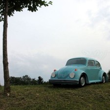 DEKO KÄFER blau bemalt KULT VW 188 cm WERBUNG AUTO HAUS Figur GFK Skulptur