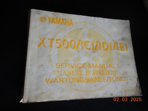 Wartungsanleitung yamaha xt500 - yamaha,